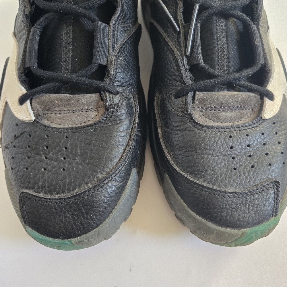 Adidas Streetball Shoes Mens Size 8.5 Black Aqua Retro Leather Suede EE4968 - Picture 6 of 6